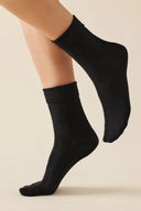 Skarpetki SW024 z wywiniętym ściągaczem Gabriella w kolorze nero, rozmiar 35/38 #extras_nero
