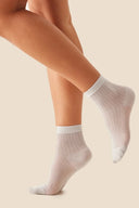 Ażurowe skarpetki bawełniane Gabriella SW063 w kolorze grey, rozmiar 39/42 #extras_grey
