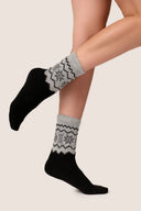 Skarpetki z wełną Gabriella GB017 w kolorze nero/grey, rozmiar 35/38 #extras_nero/grey