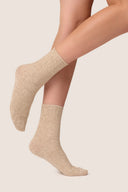 Skarpetki z wełną alpaki GB016 w kolorze latte melange, rozmiar 35/38 #extras_latte melange