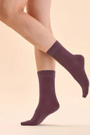 Gładkie skarpetki damskie Gabriella SW043 w kolorze orchid dark, rozmiar 35/38 #extras_orchid dark
