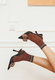 Socks - Gabriella - Shiny socks with decorative welt SW006  1