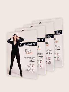 Bestsellery - Gabriella - Zestaw 4 sztuk rajstop Microfibre Plus Size 