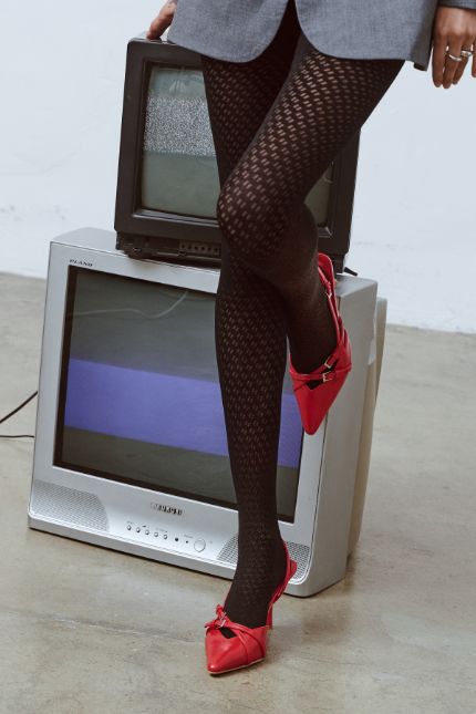 rajstopy żakardowe detal