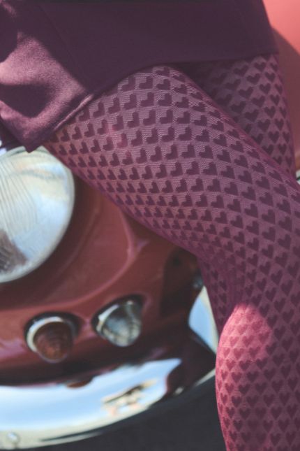 wzorzyste rajstopy detal